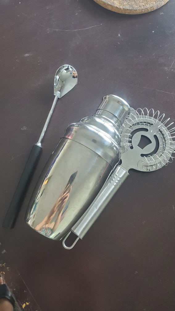Cocktail Shaker Set - Stainless Steel Bar Tool Kit