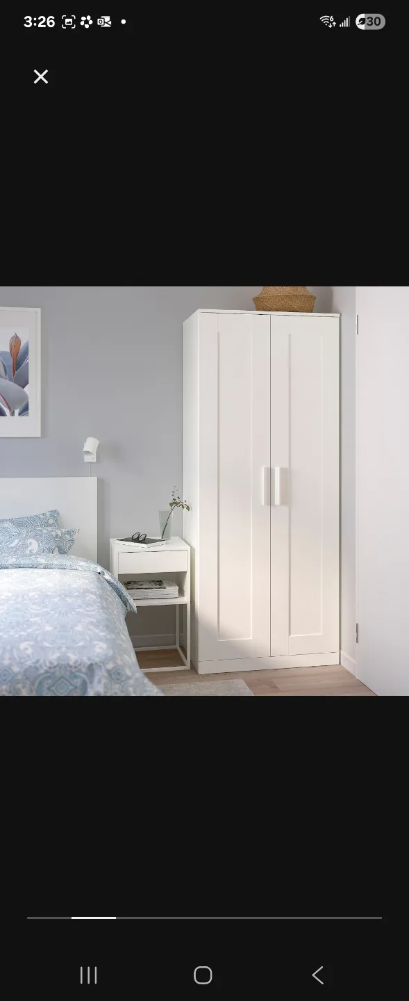 IKEA BRIMNES Wardrobe with Mirror (Rare Ikea Hack) image indicator(2)