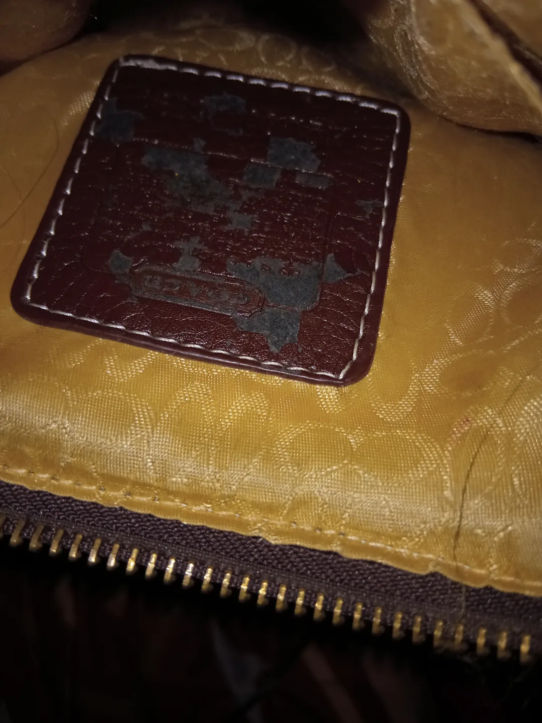 Vintage Coach Patchwork Shoulder Bag image indicator(4)