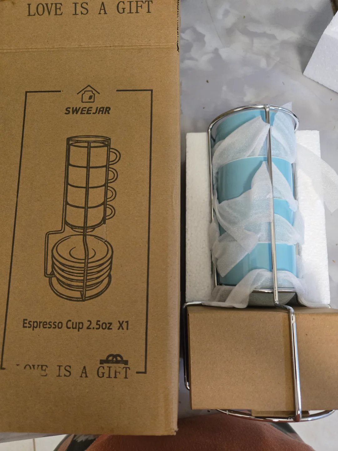 🧡New Sweejar Espresso Cup Set with Stand thumbnail