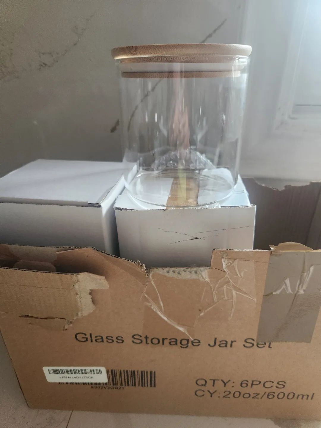 set of 6 glass jars*new thumbnail