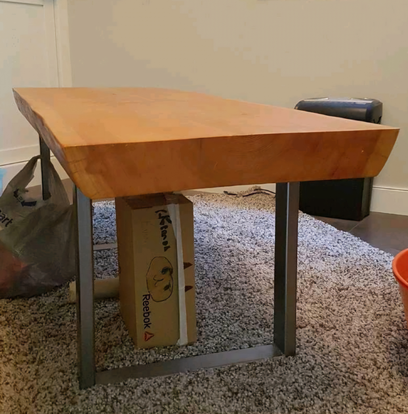 Live Edge Coffee Table with Metal Legs - photo 2