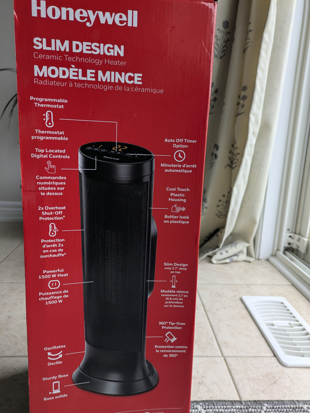 Honeywell Slim Design Ceramic Heater - photo 3