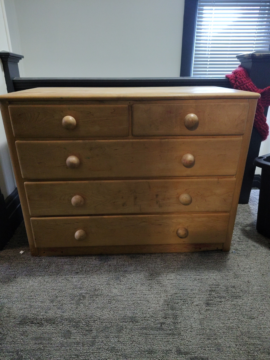 Wooden Five-Drawer Chest