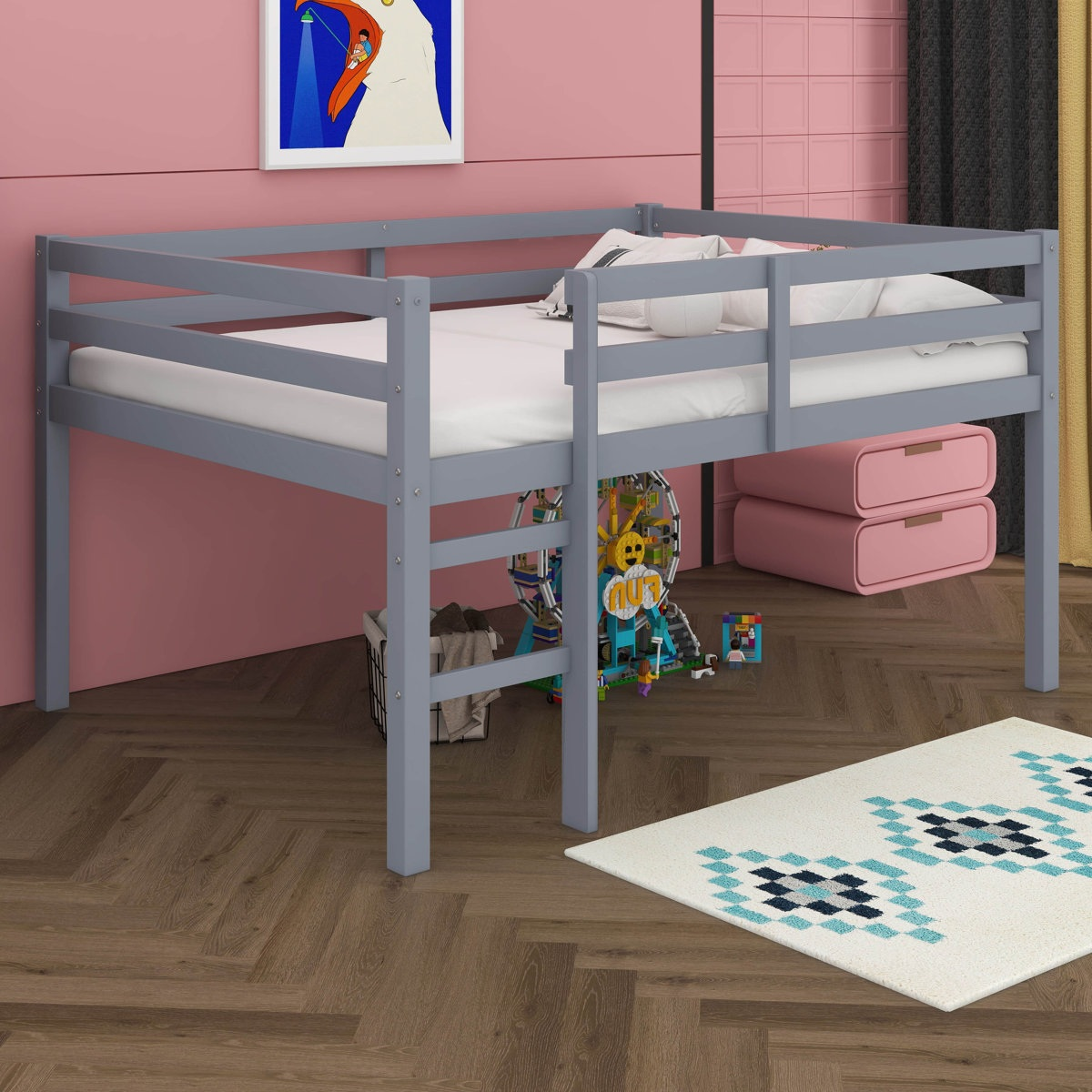 Low Loft Twin Bed
