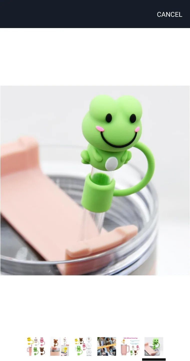 Cute Animal Straw Cover Cap image indicator(4)