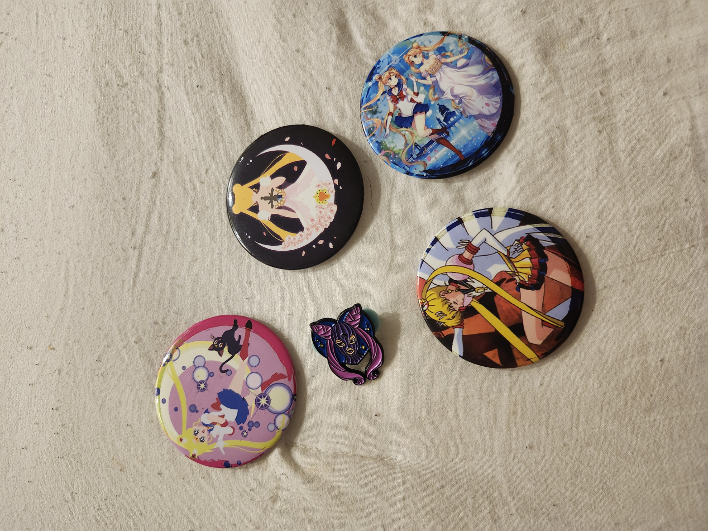 Sailor Moon Button Set and Enamel Pin