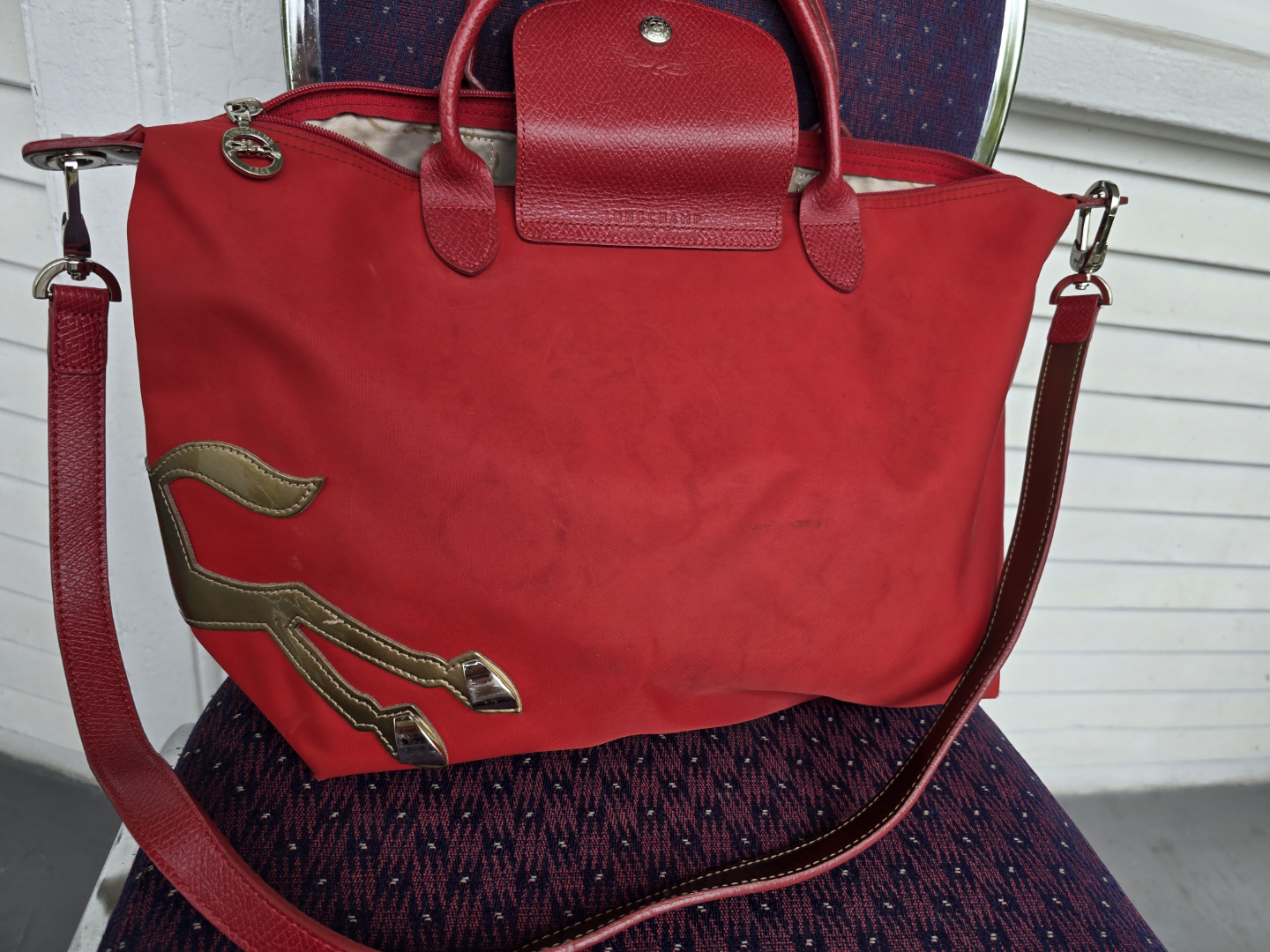 Longchamp Red Horse Le Pliage Tote Bag - photo 4