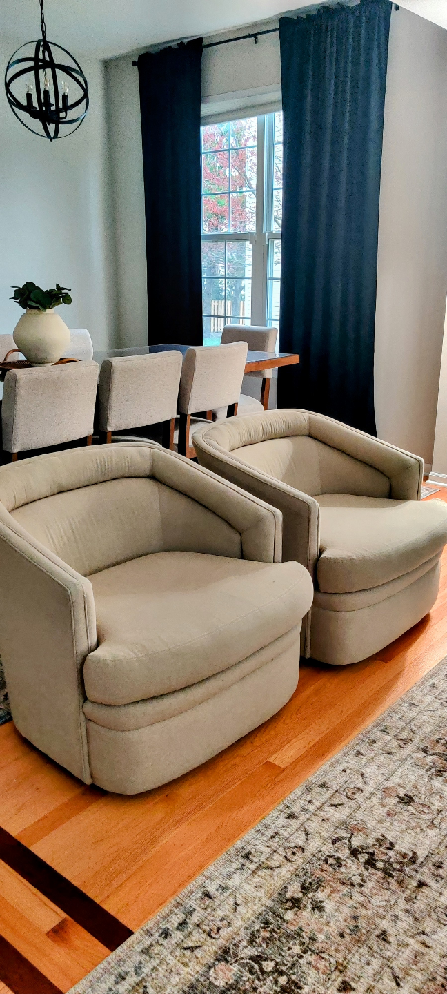 Pair of Beige Armchairs