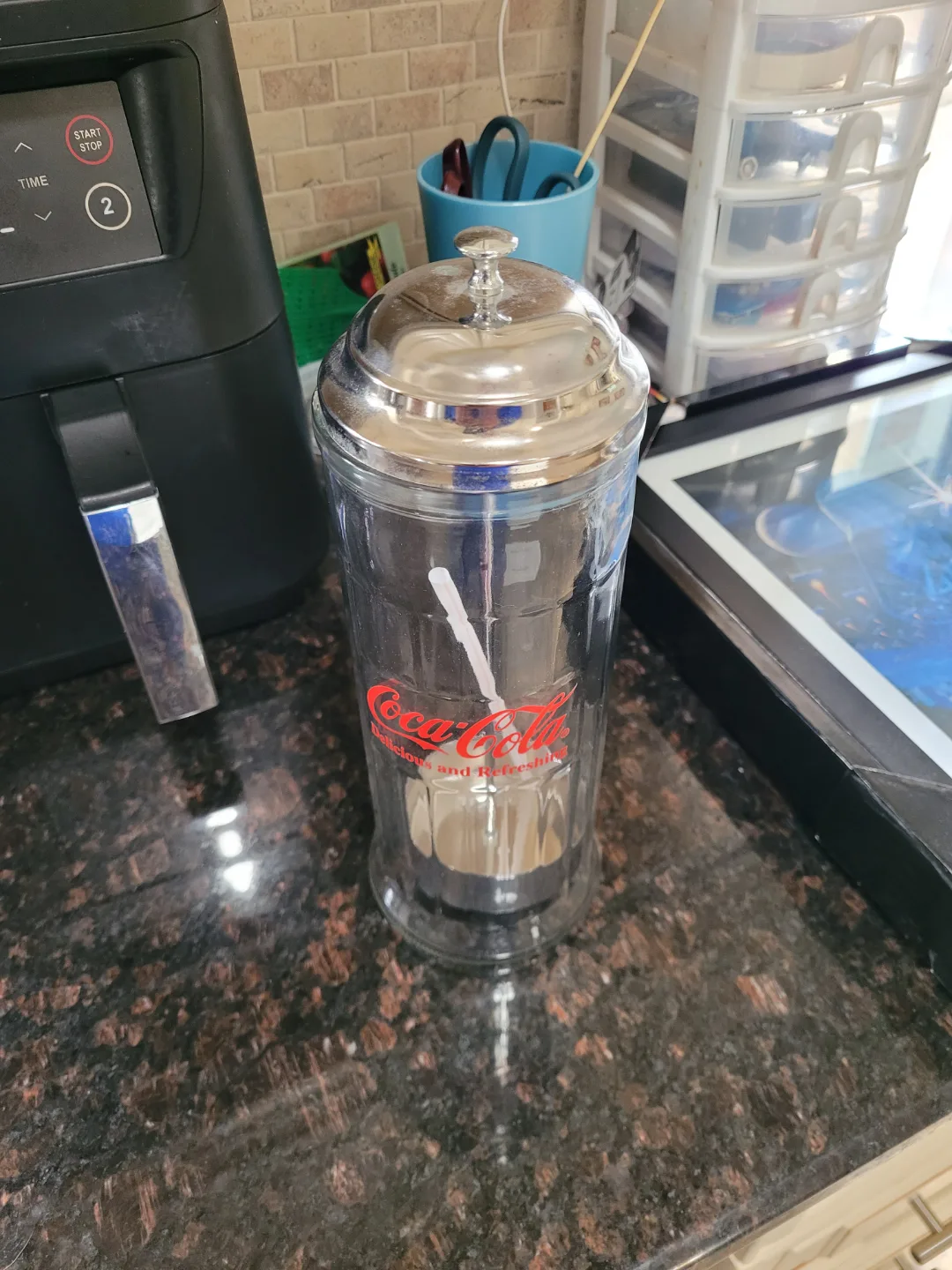 Vintage Coca-Cola Straw Dispenser thumbnail