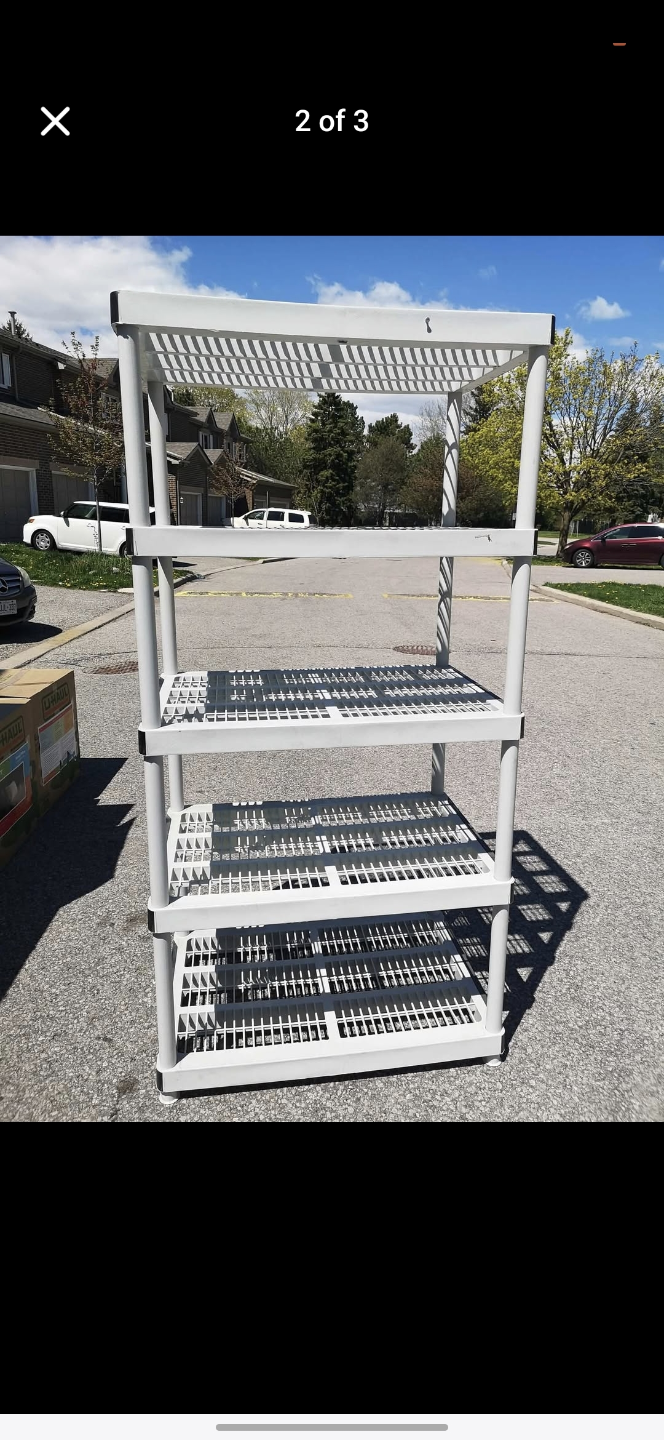 Heavy Duty 5-Shelf Plastic Shelving Unit