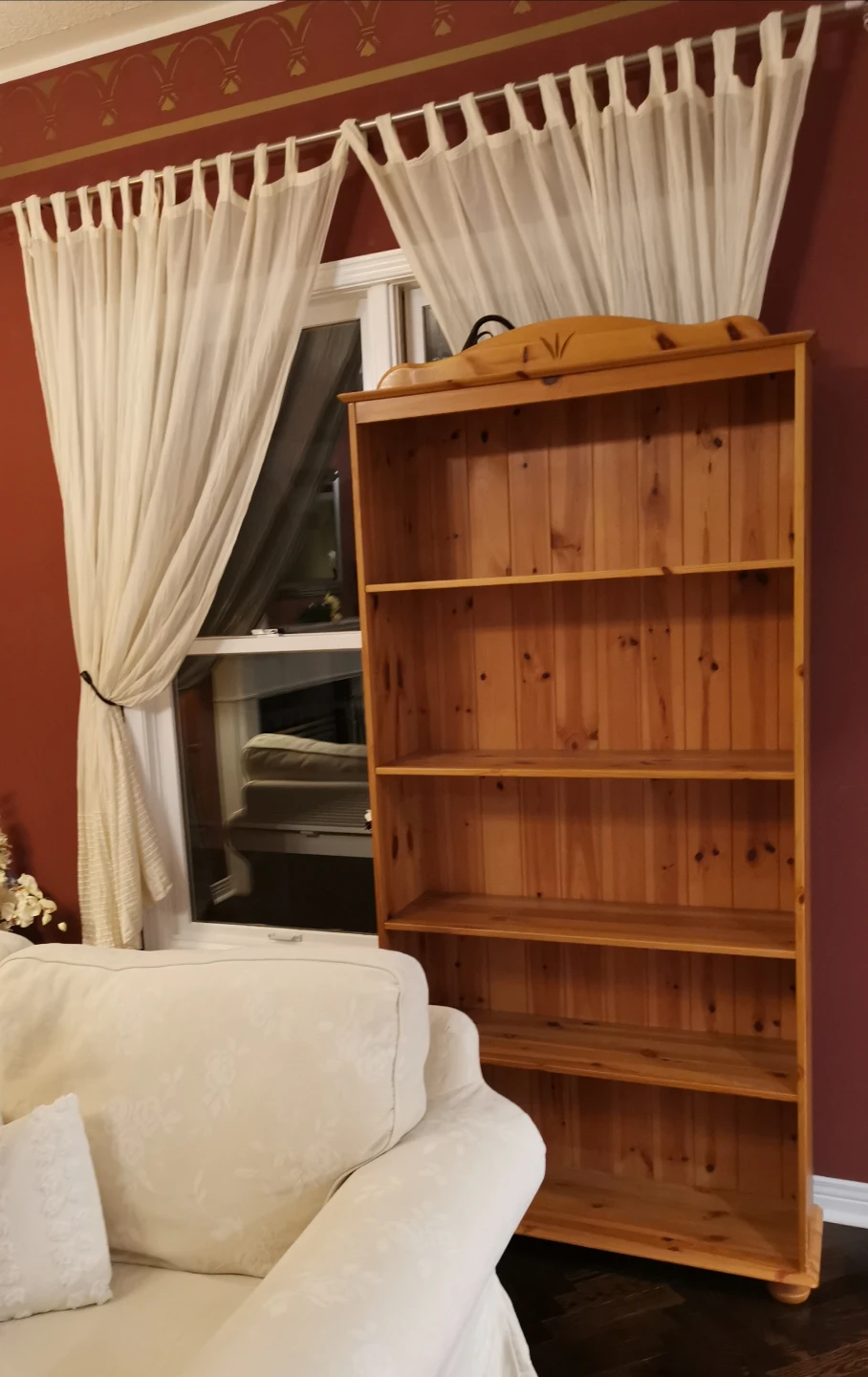 Tall Wooden Bookcase - photo 2