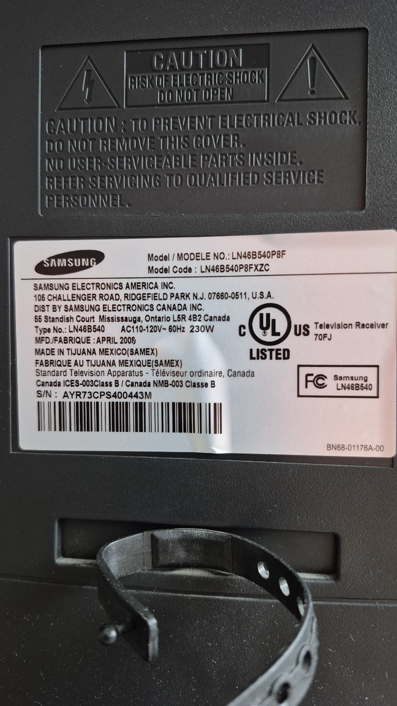 Samsung LN46B540P8FXZC 46-inch LCD HDTV - photo 3