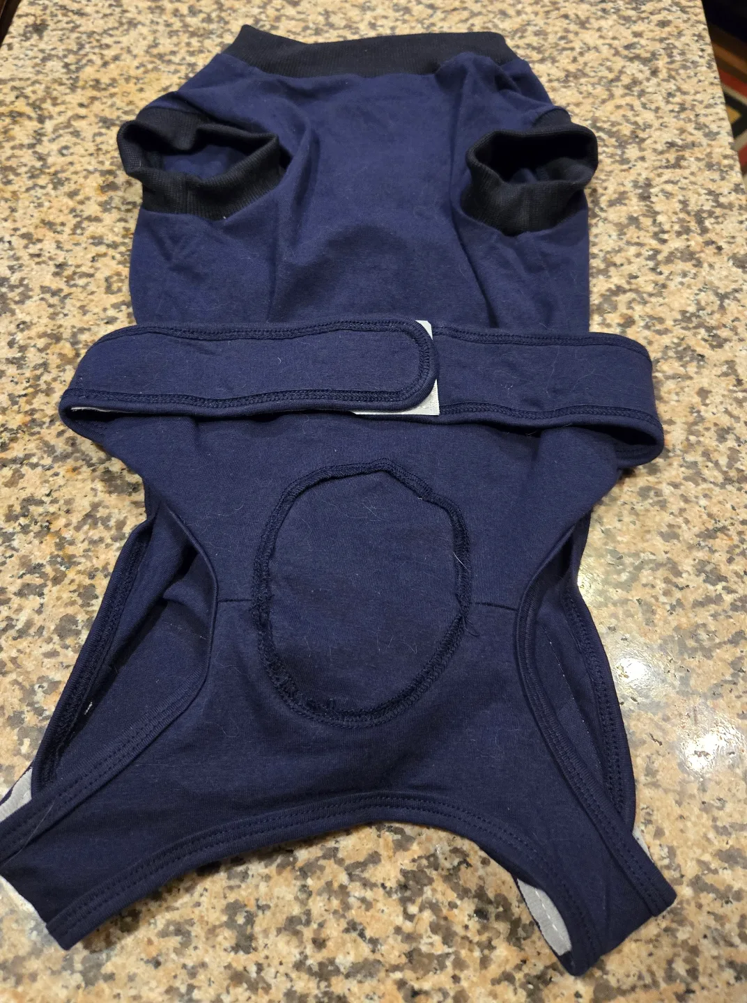 Dog  Surgury Outfit, Size large, Navy Blue thumbnail