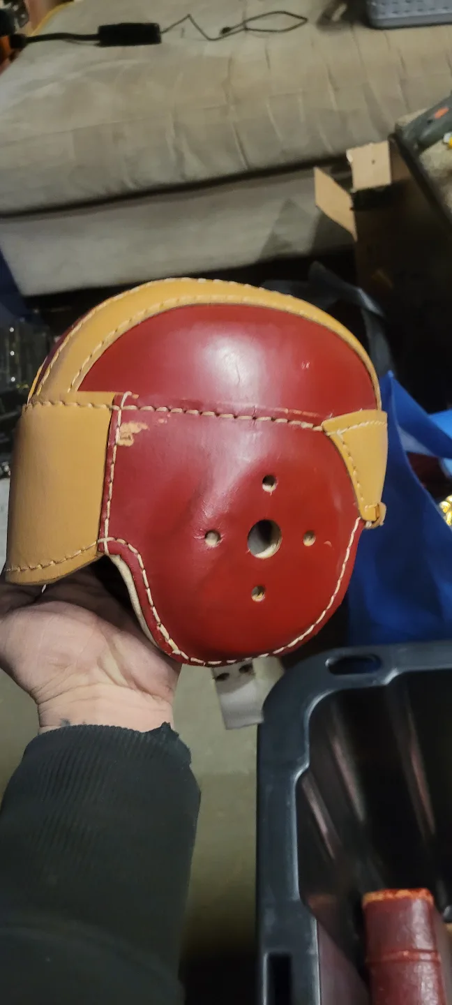 Vintage Leather Football Helmet thumbnail