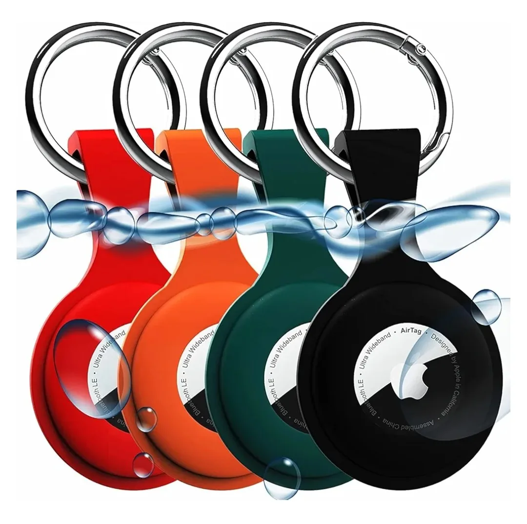 AirTag Keychain Holder - Silicone Protective Cover with Key Ring thumbnail