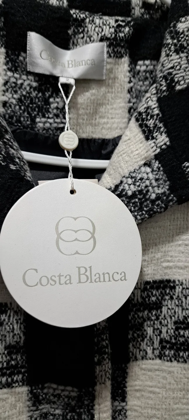 Costa Blanca Black and White Checked Jacket image indicator(2)
