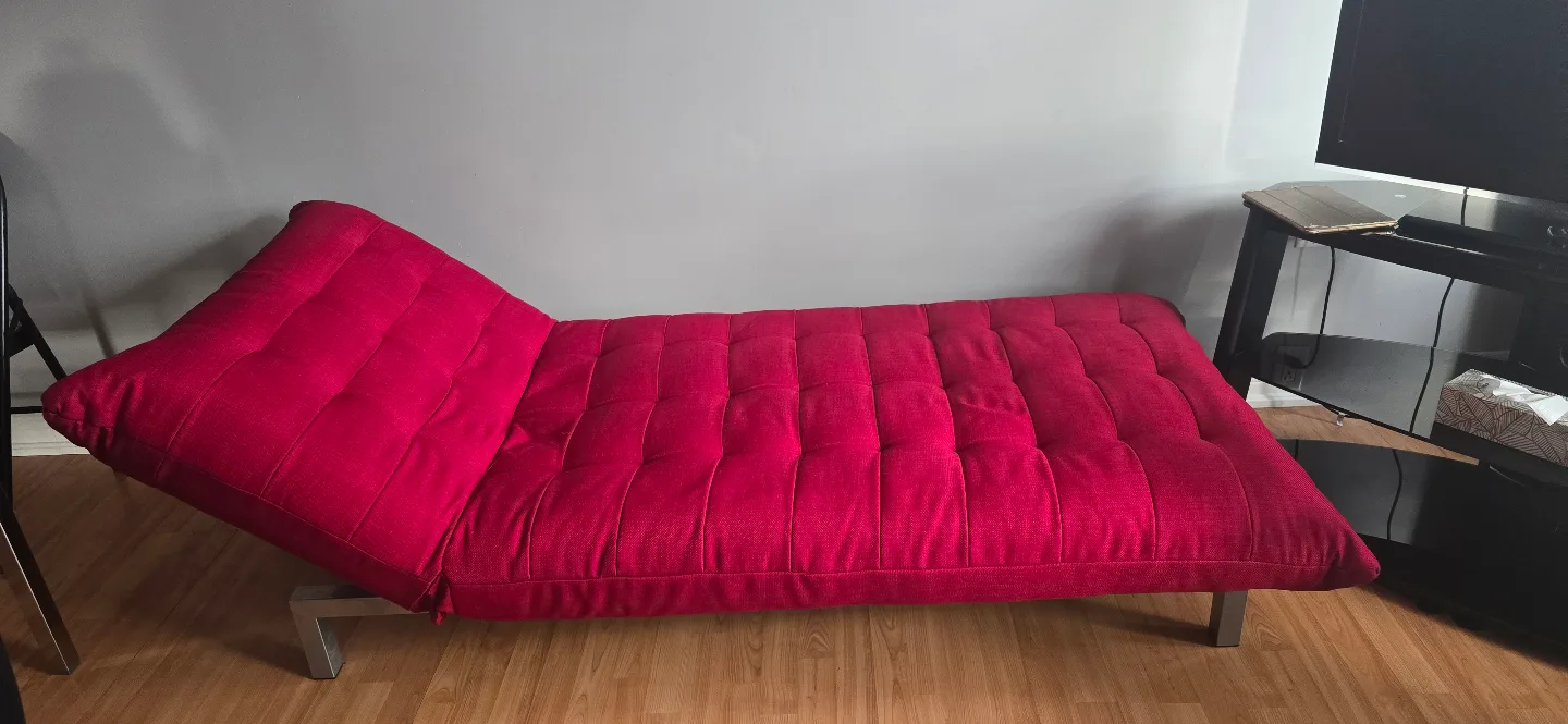 Red Futon Sofa Bed thumbnail