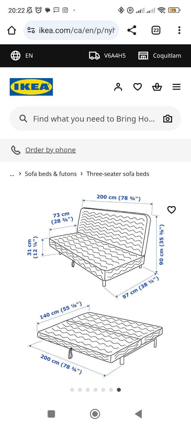 IKEA Sofa Bed Nyhamn - photo 3