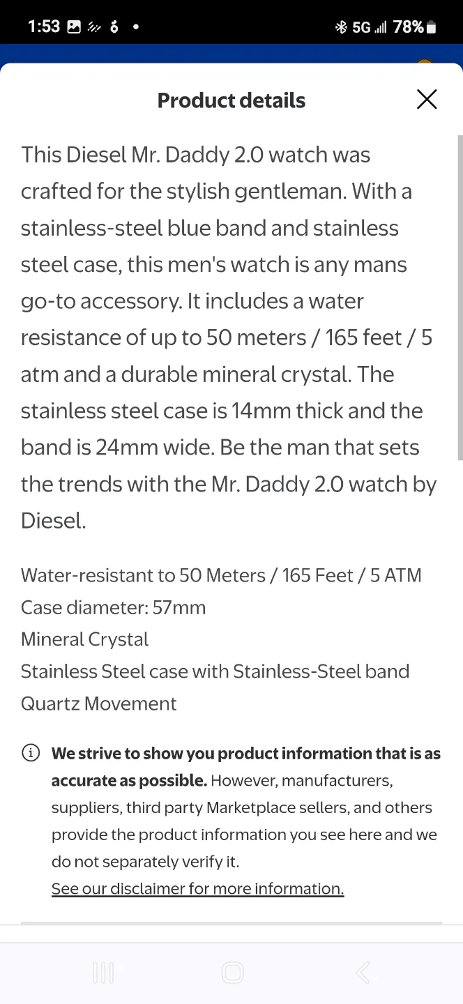 Diesel Men's Mr. Daddy 2.0 DZ7414 Quartz Watch image indicator(3)