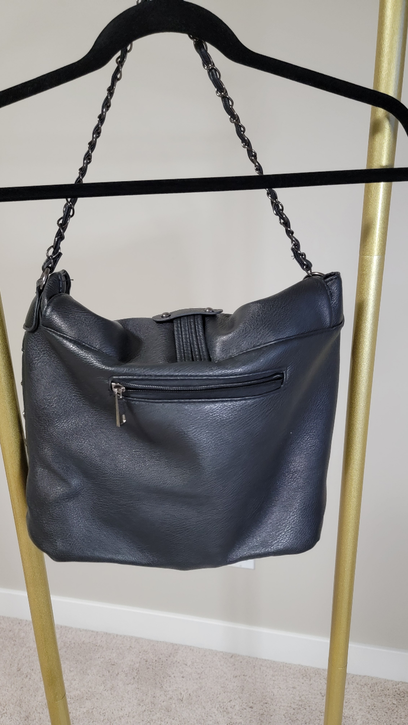 Black Studded Shoulder Bag - photo 5