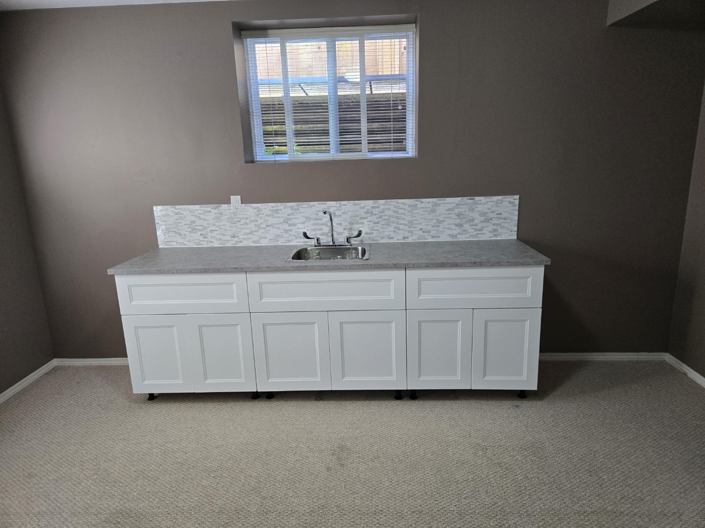 White Kitchenette with Sink - Perfect for Laundry Room or Bar - photo 2