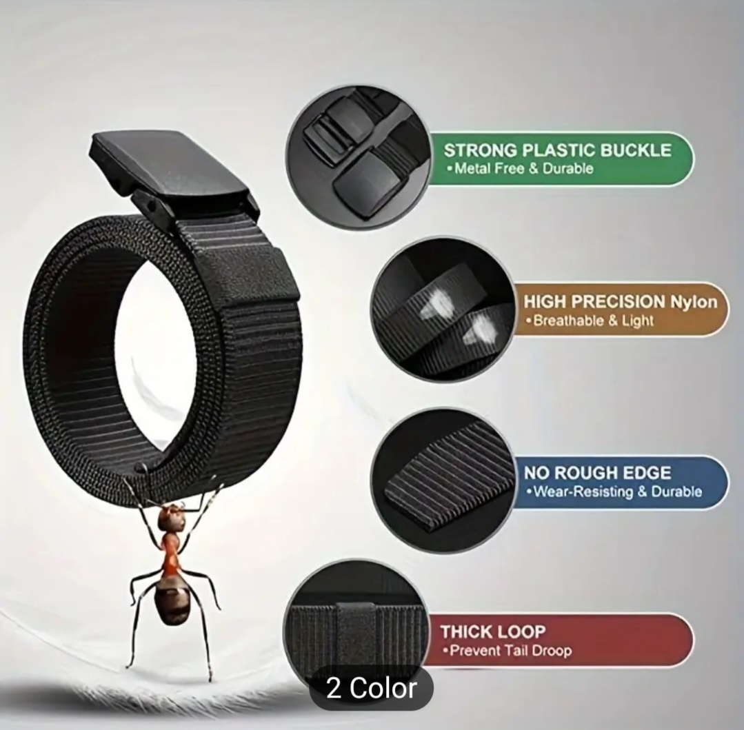Men's Black Nylon Web Belt - 48 Inches - photo 4