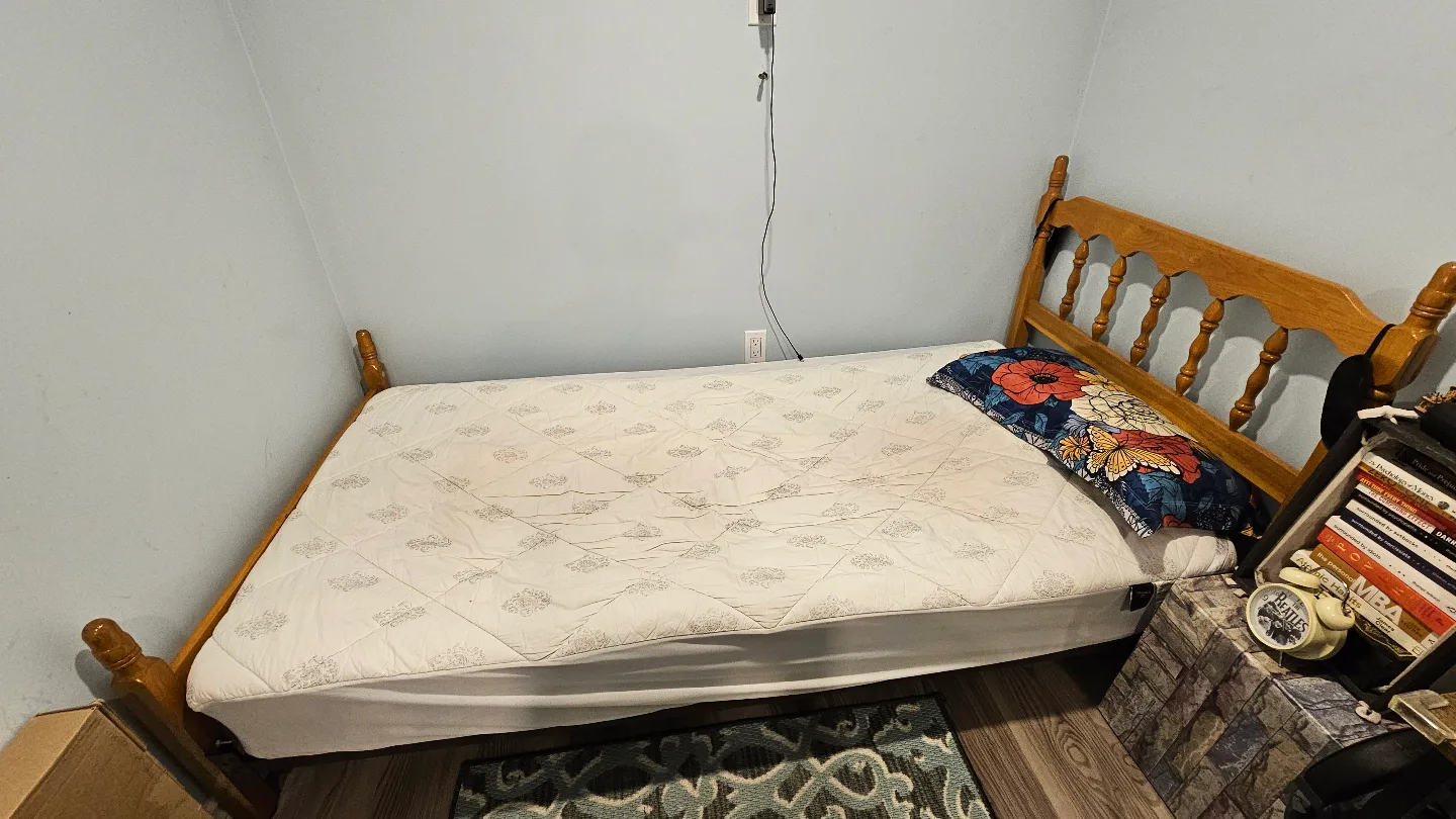 Single Bed Frame with Mattress thumbnail