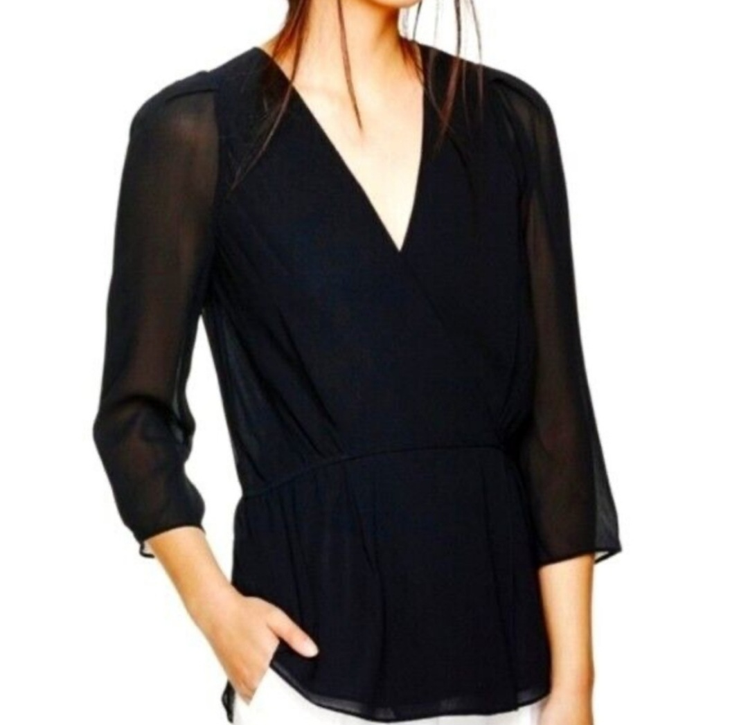 Ariztia Babaton Black 100% Silk Blouse 🧡 - photo 2