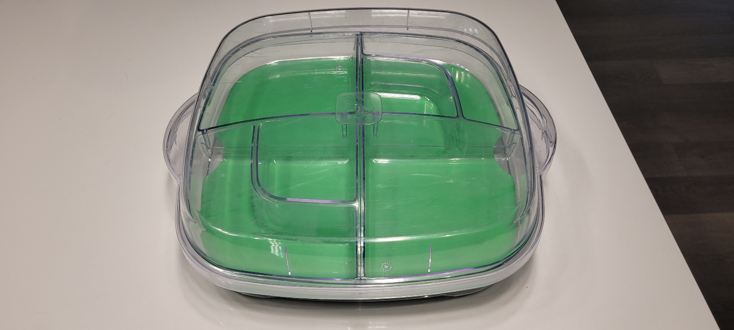 Pampered Chef Cool and Serve tray with deviled egg tray