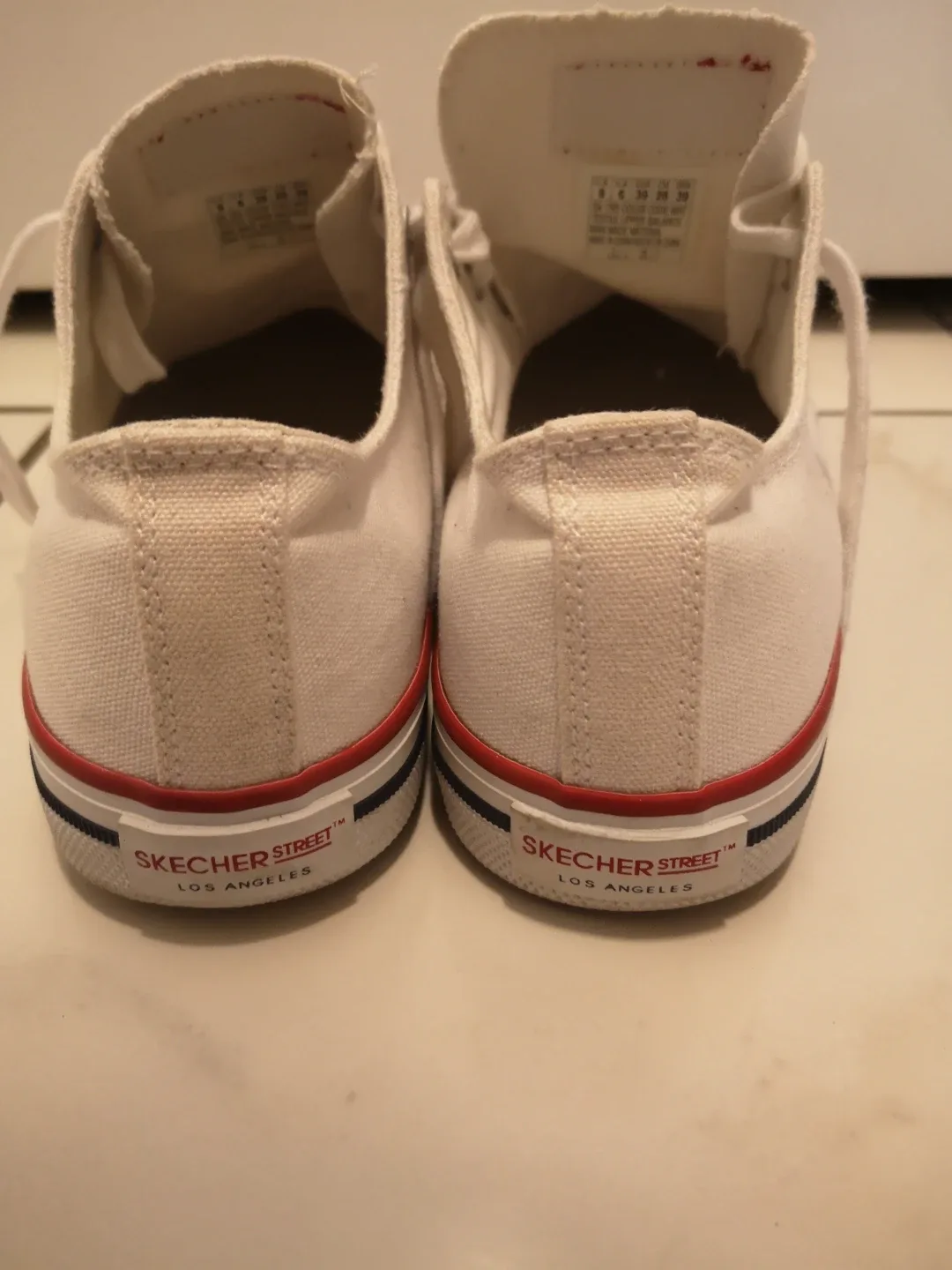 Skecher Street Women's White Canvas Sneakers - Size 9 image indicator(4)