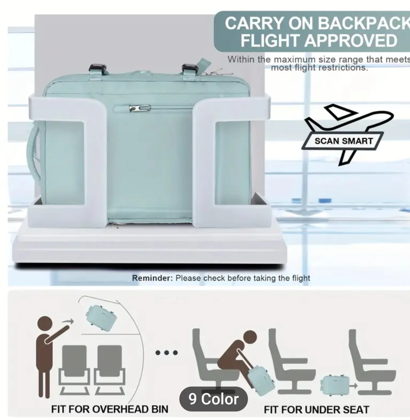 Expandable Travel Backpack - Royal Blue image indicator(8)