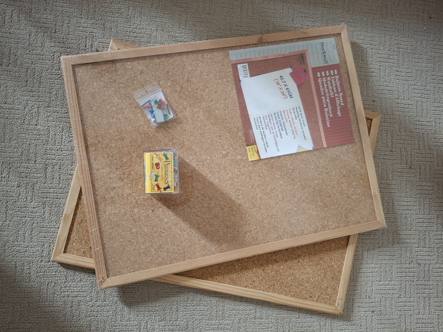 Two Cork Boards with Pins