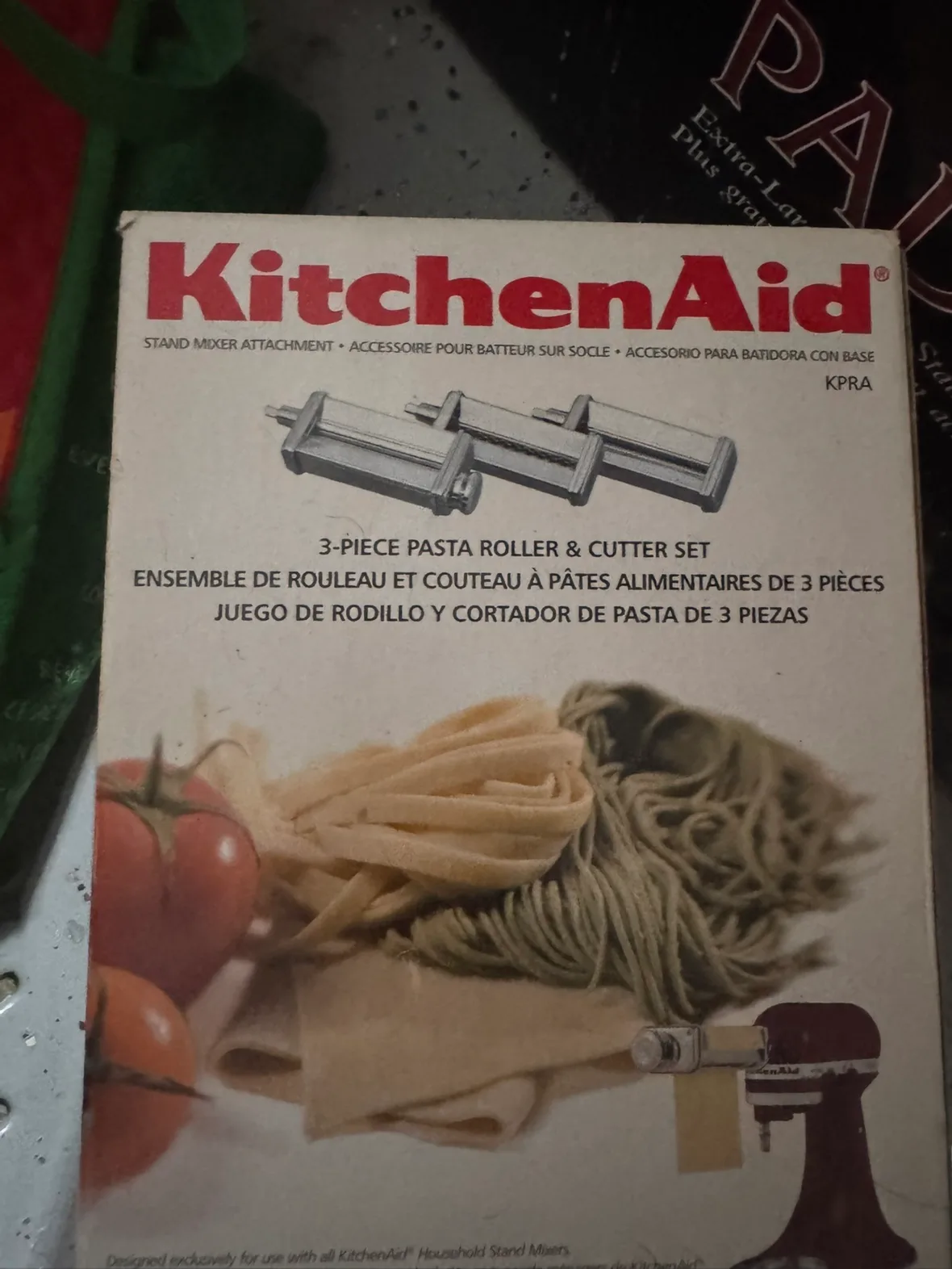 New kitchen aid pasta roller/cutter set with drying rack thumbnail