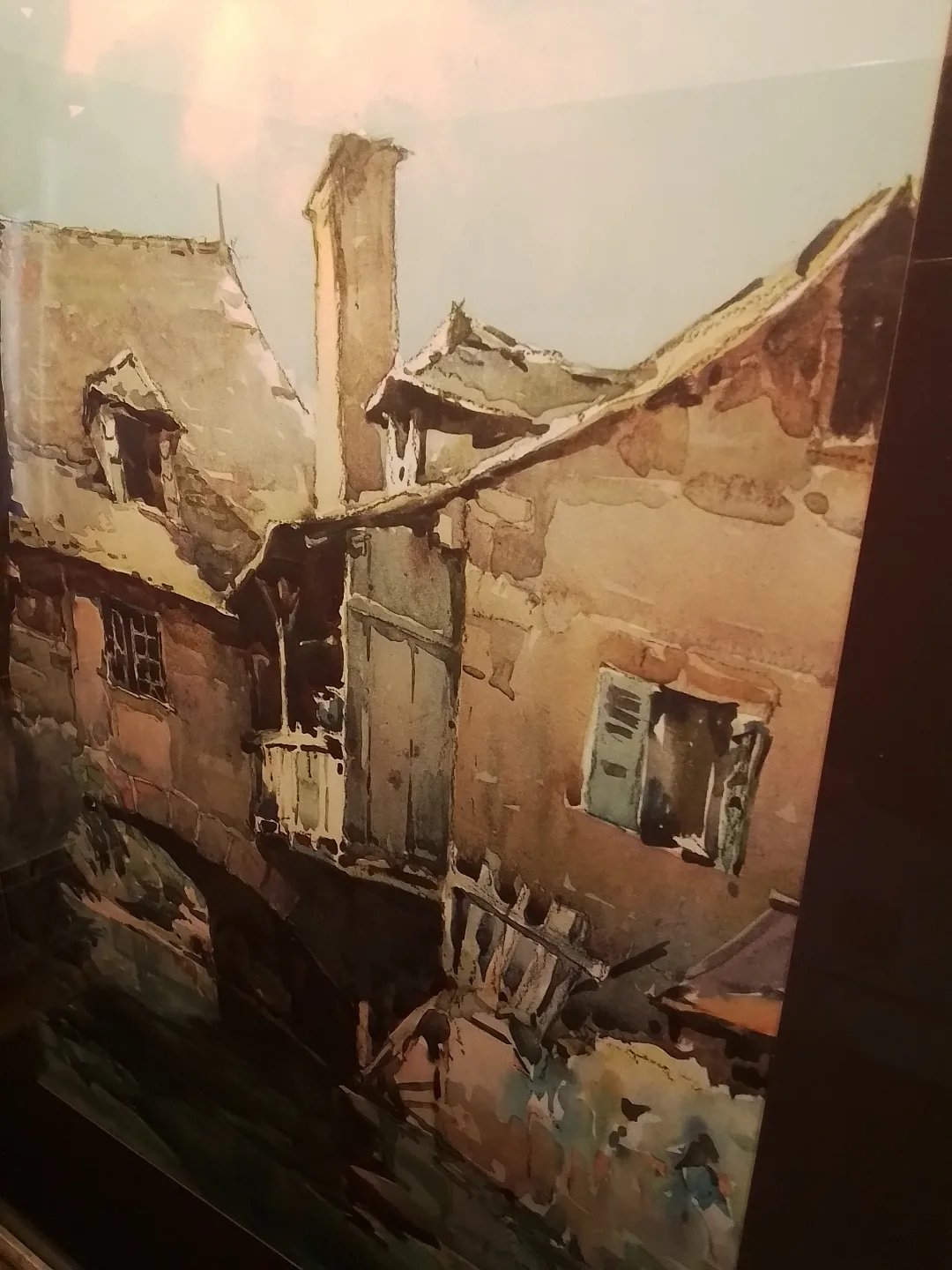 Vintage Marc Signed Framed Watercolor Painting image indicator(3)