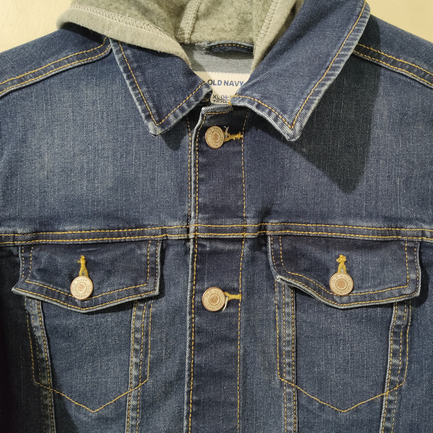 Old Navy Kids Size XL (14-16) Denim Jacket with Hoodie - photo 4