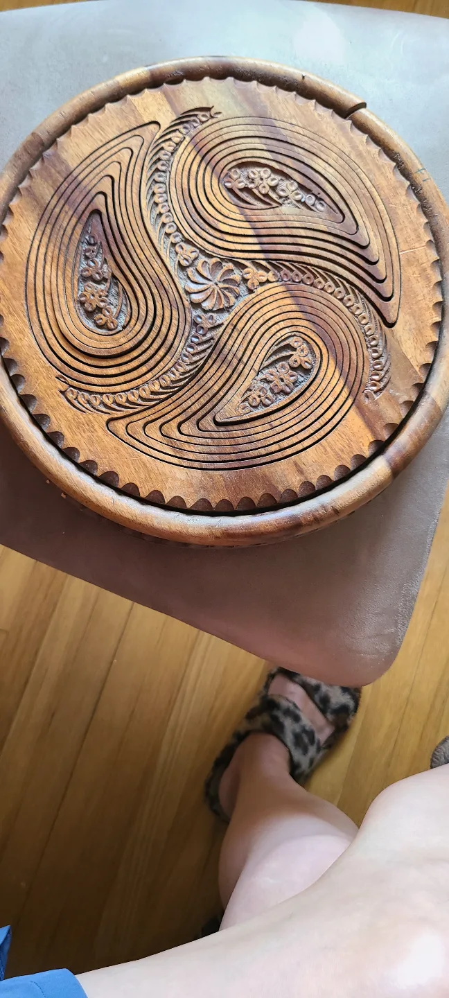 Vintage Wooden Serving Basket🏒 image indicator(2)