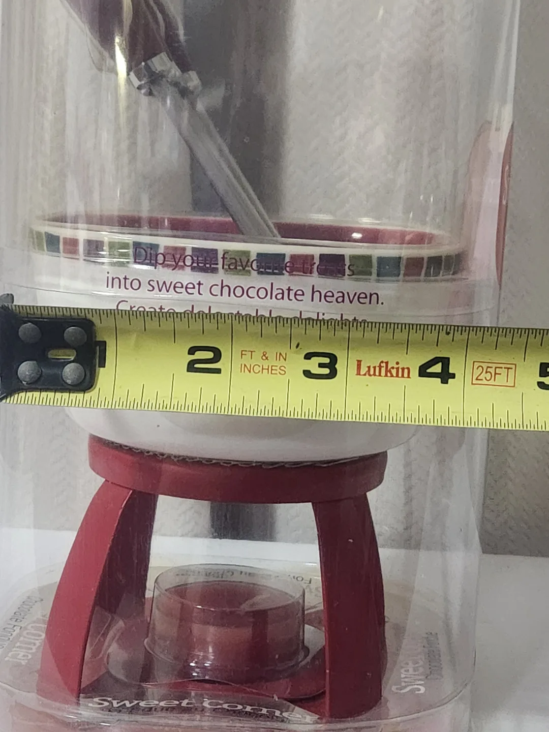 Joie Sweet Corner Chocolate Fondue Set Ceramic Candle image indicator(7)