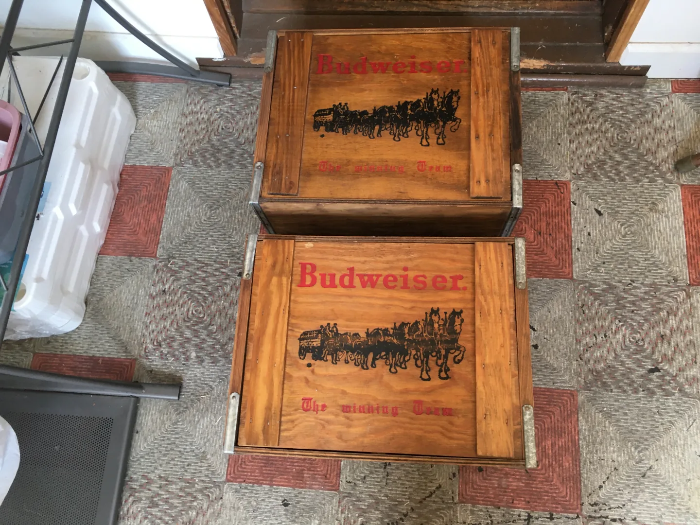 Vintage Anheuser-Busch & Budweiser Wooden Crates Clydesdale thumbnail