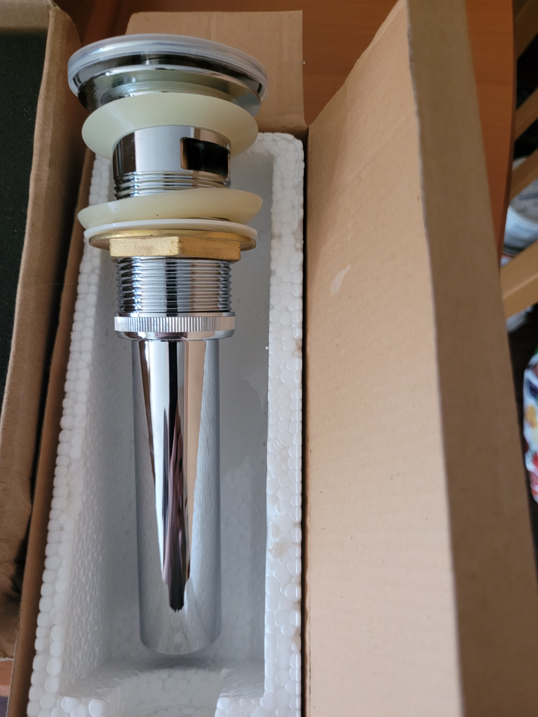 New Chrome Bathroom Pop-Up Sink Drain - photo 2
