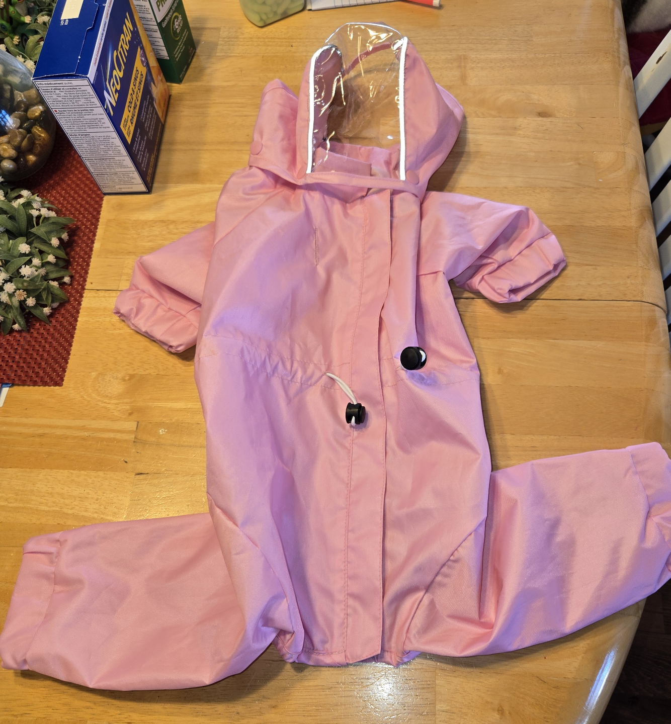 Pink Dog Raincoat Size Medium