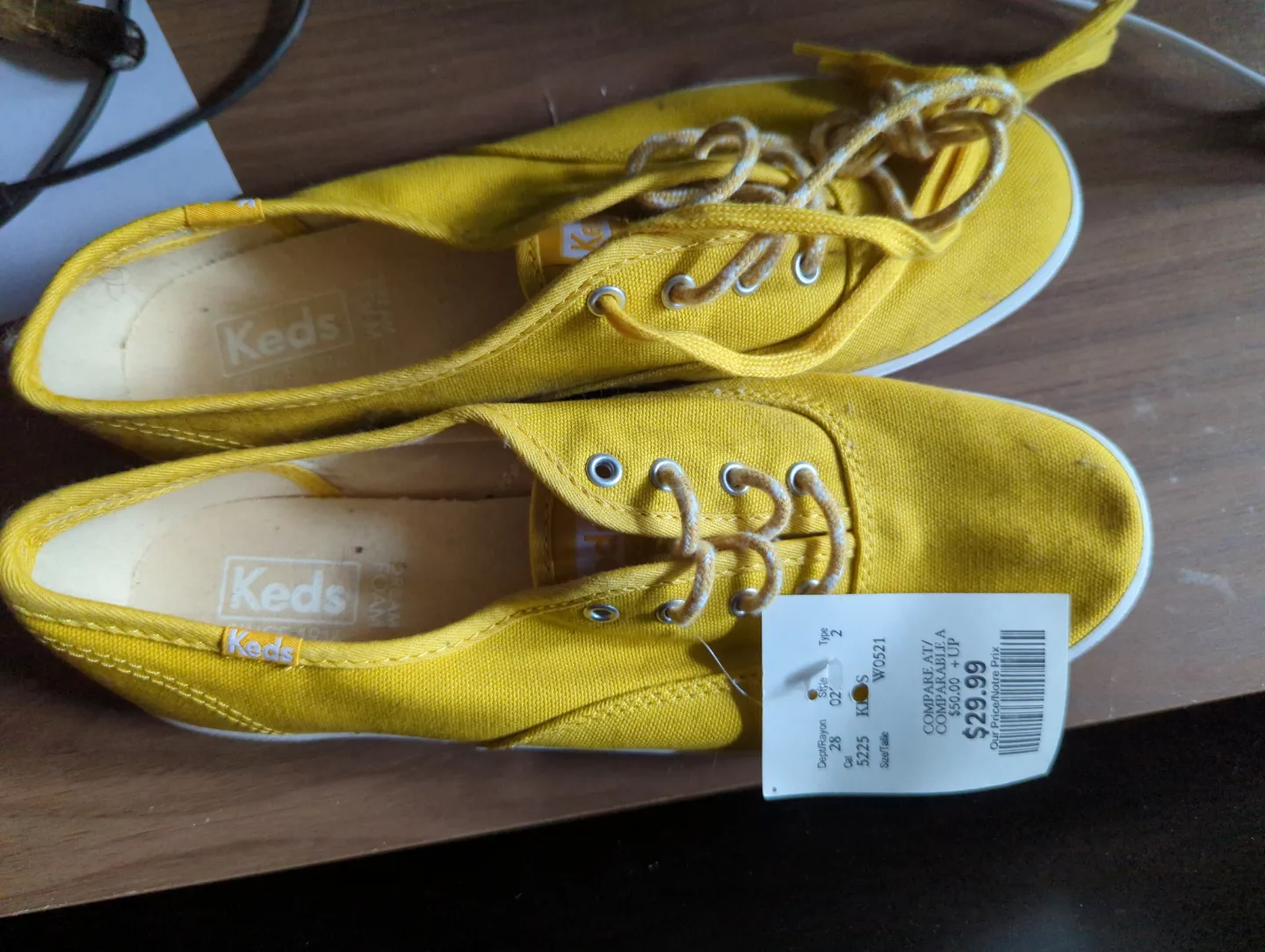 Keds Yellow Canvas Sneakers (UNWORN) thumbnail