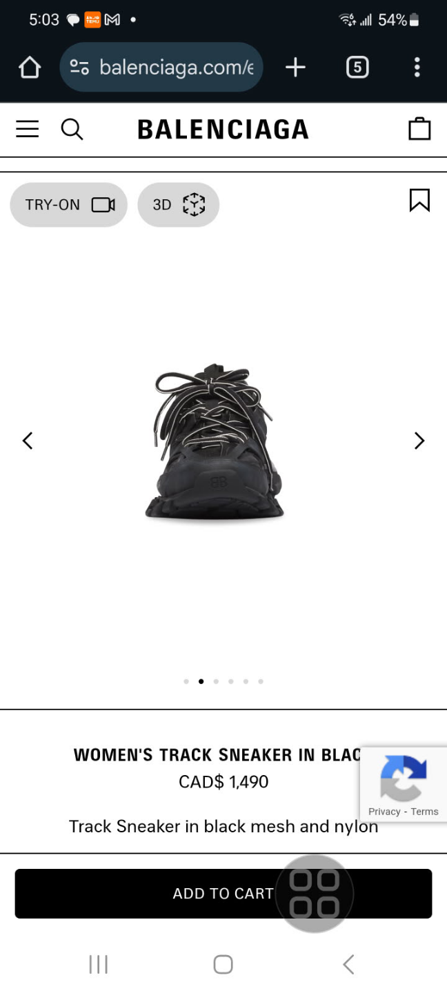 Balenciaga Track Sneakers - Black - Size 11 - photo 2