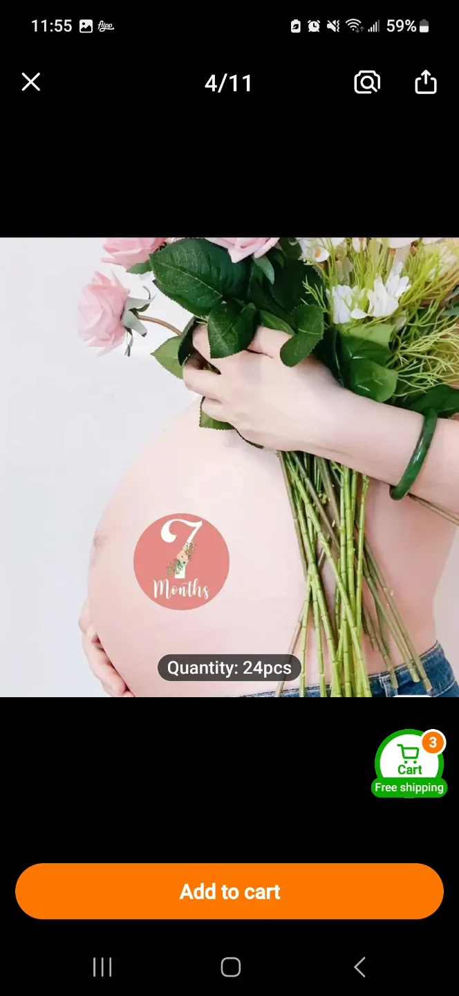 24 Baby Milestone Stickers Monthly & Holiday image indicator(4)