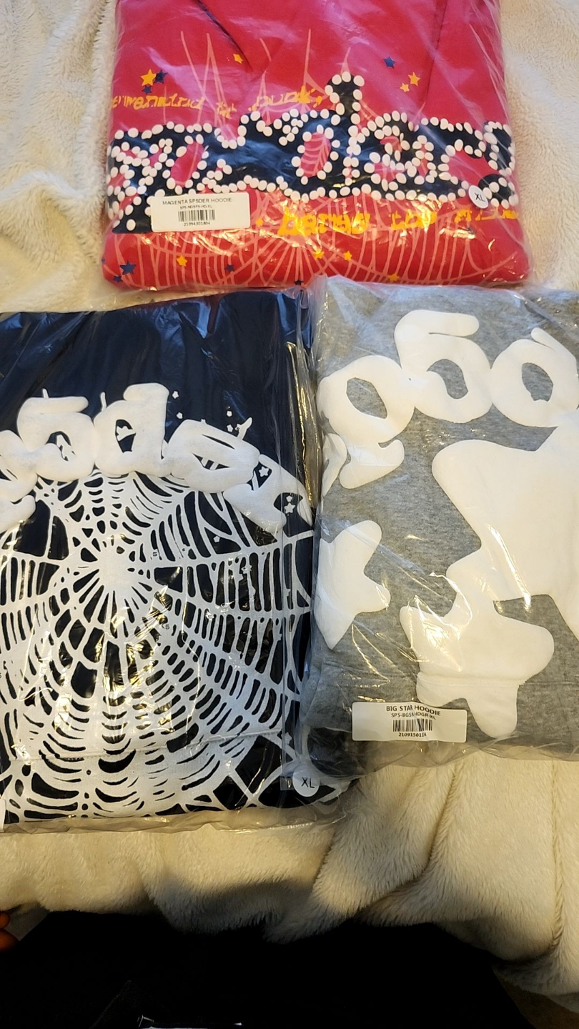 3x  Spider-Themed Hoodies - Size XL