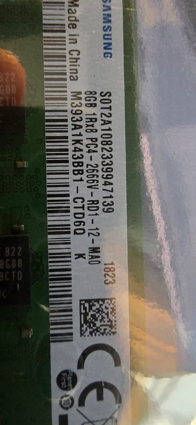 2 x Samsung 8GB DDR4-2666 ECC RDIMM RAM x (16GB) new thumbnail