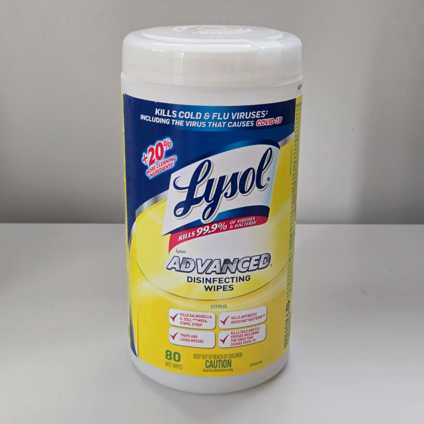 Lysol Disinfecting Surface Wipes, Citrus, 80 Wipes thumbnail