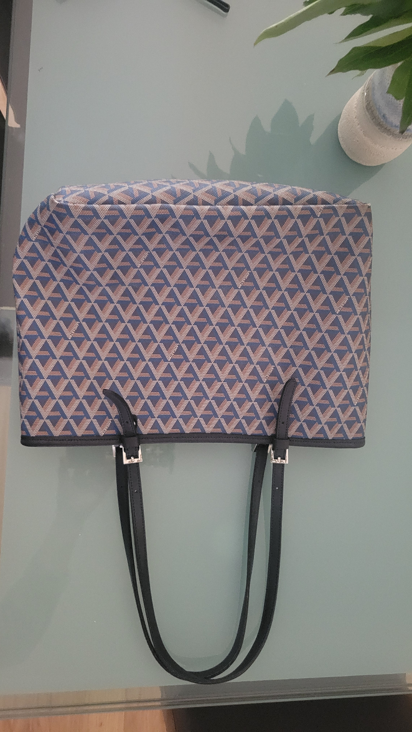 Lancaster Paris Tote Bag Blue and Beige - photo 4