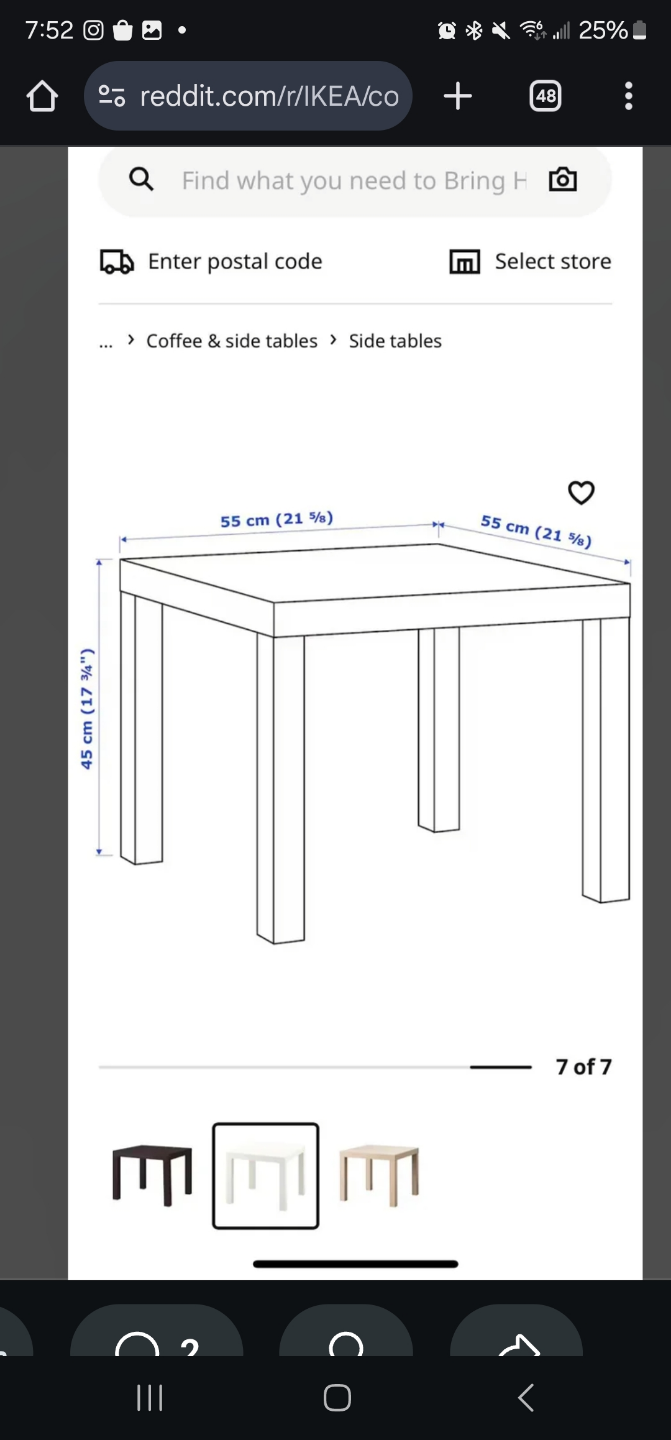 IKEA LACK White Side Table 🧡 - photo 5