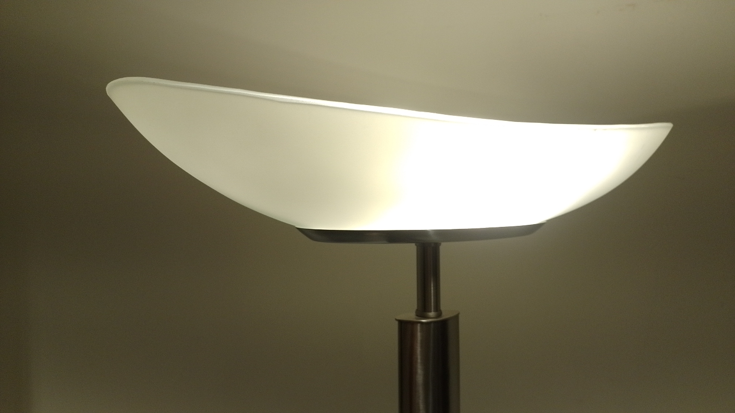 Modern Stained Glass & Chrome Floor Lamp w. Dimmer - photo 3